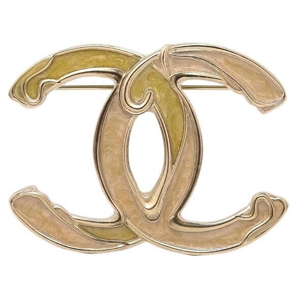 Chanel CC Brooch Pin Gold - Picture 2 of 8
